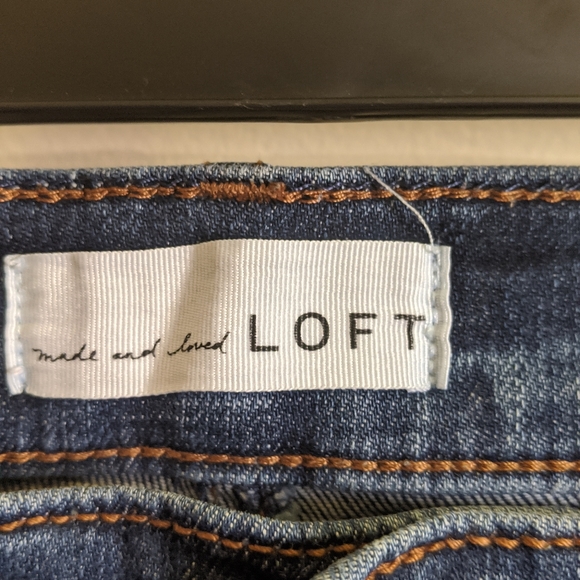 LOFT modern skinny raw hem jeans size 27 - Picture 6 of 6